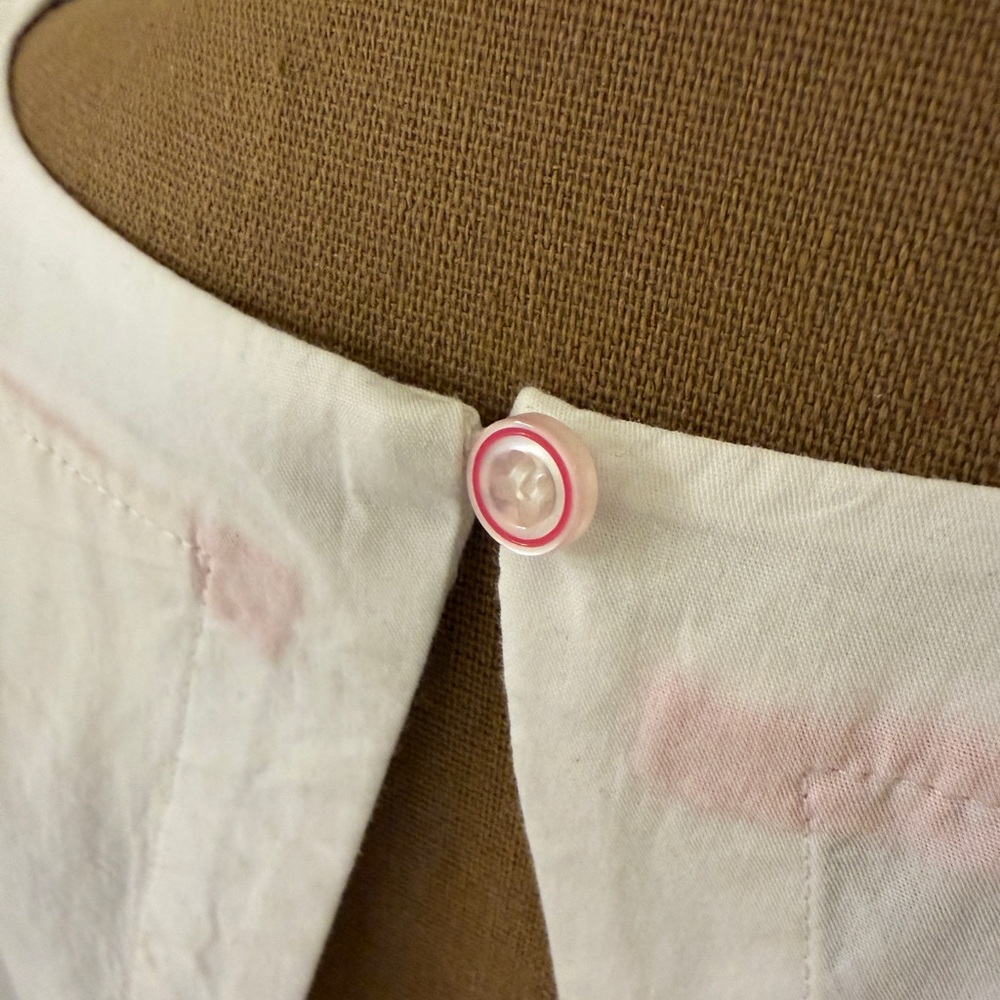 MAEVE ANTHROPOLOGIE | White Cotton Poplin Flutter Sleeve Pullover Blouse - Picture 9 of 11